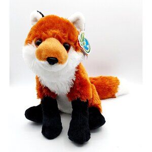Wild Republic Red Fox Plush 11” Sitting Realistic Stuffed Animal Toy Woodland